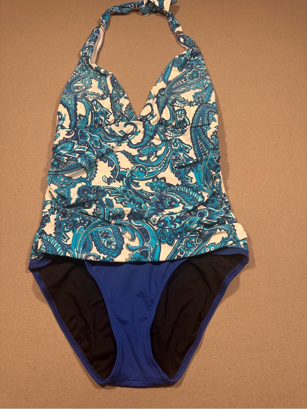 Women’s chaps Blue Paisley One-Piece Swimsuit 12